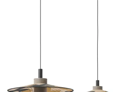 Forestier pendant lamps Thesee M S 3D model