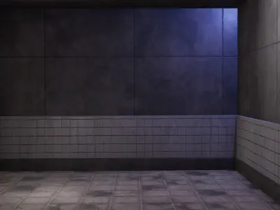 Cyberpunk Laundry Room Game-Ready Low-poly 3D model