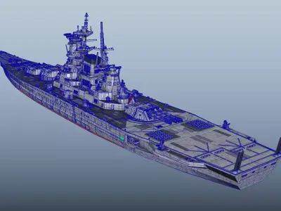 Yamato 2030  Futuristic Battleship  1 to 2000 scale 3D print model