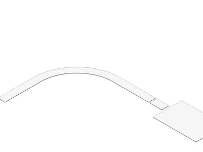 Modular Fire Access Road Curves Stra  Turning  Low Poly CAD  BIM 3D model