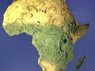 AFRICA 2 map of 3D model