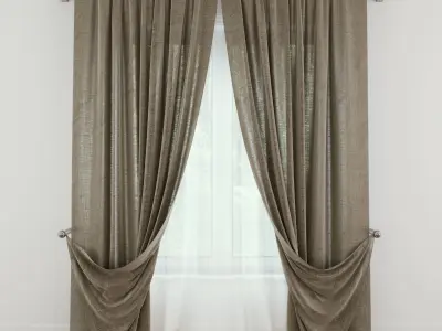 Modern Curtain 12 3D model
