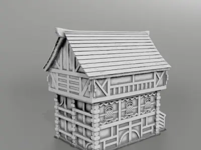 medieval house 3D print model