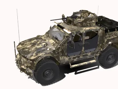 jltv 4x4 Low-poly 3D model