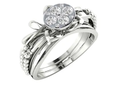  Women Ring Render 3dm STL MTL SLC JCD OBJ FBX Details 3D print model 21