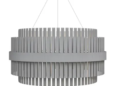 Liberty modern chandelier in gold and glass 3D model