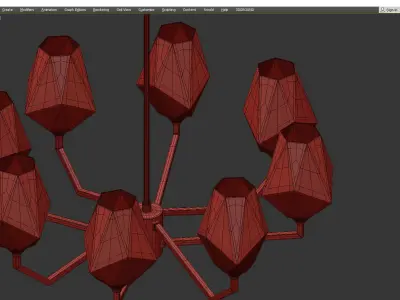 SOREN CHANDELIER Low-poly 3D model