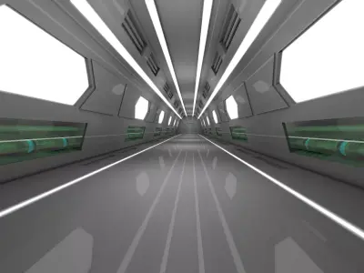 Sci Fi Interior 3D model 15