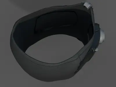 Gas mask respirator scifi futuristic 3d  Low-poly 3D model 27