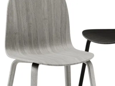 Visu Chair Wood Base by Muuto 3D model