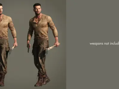  Soldier - Game Character - Rigged 