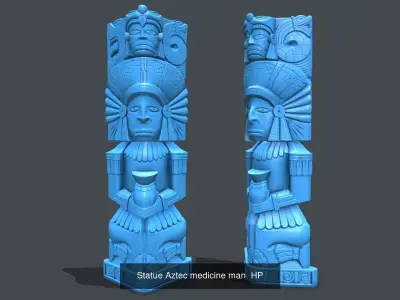 Statue Aztec Mayan Collection 3D Model Pack