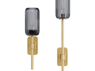 Astro lighting tacoma single-single grande reed ribbed glass 3D model