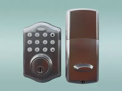 Electronic Digital Door Lock Low-poly 3D model