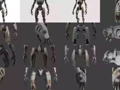 Aesthetic Chibi Bio Tech  Alien Warriors 3D Collection 3D Model Pack