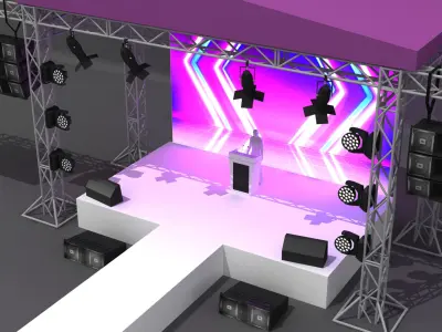 Truss Concert Stage 55 3D model