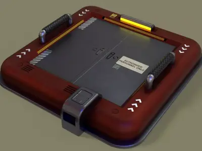 Sci-Fi Floor Access Door PBR LOWPOLY GAMEREADY Low-poly 3D model