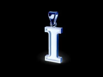letter I pendant 3D print model