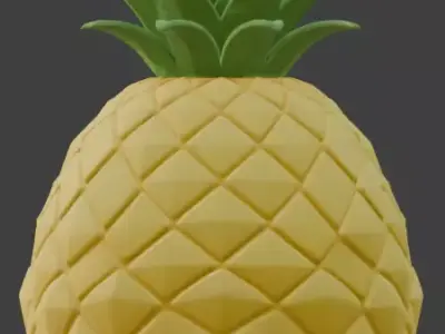 Stylized Pineapple House 3D Model Collection Low-poly 3D model