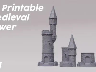 Medieval tower for 3d prining  3D print model