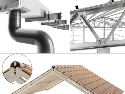 sloped roof-sandwich panel 3D model