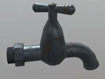 Faucet 2 water tap - water tap Low-poly 3D model