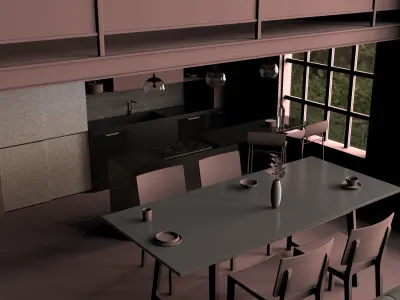 Penthouse architectural design 3D model