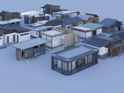 Public Restroom Building -B3 3D model