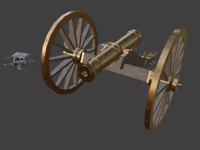 Victorian cannon British era 3D model