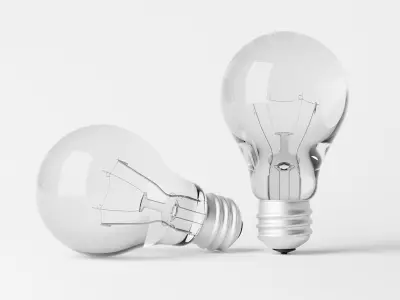 Tungsten bulb Low-poly 3D model