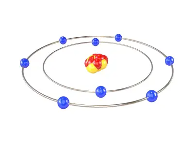 Oxygen Chemical Element v1 001 Low-poly 3D model