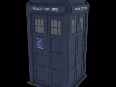 1980 TARDIS Police Box 3D model