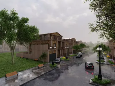 Villa compound Lumion with SketchUp 3D model