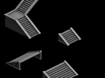 Game Building Accessories - Stairs 2701 3D model