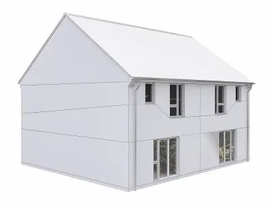 Neighborhood Houses P19 Low-poly 3D model