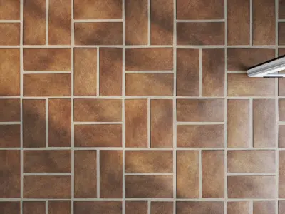 Ceramic tile set 05 - Dark Terracotta 3D model