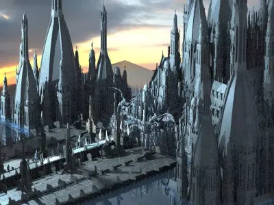 Christmas Mansion Castle designs kit bash 3D model
