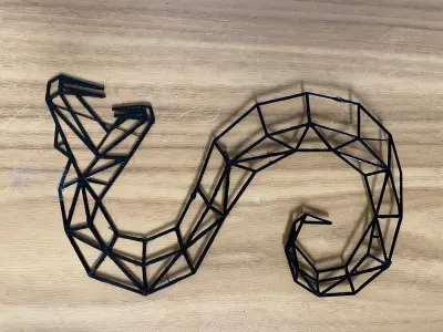 culebra snake on window 3D model