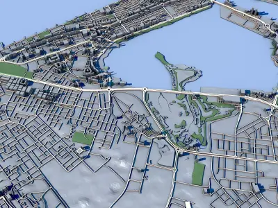 Cityscape Ras al-Khaimah United Arab Emirates 3D model