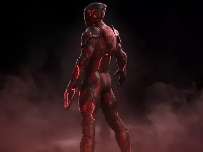 Tron Ares Low-poly 3D model