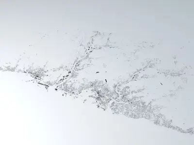 Genoa Streets and Buildings 3D model