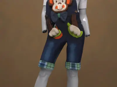 Monkey Overall Outfit for Genesis 9