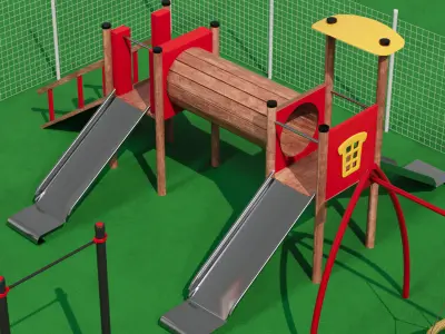 Modular Playground Pack Low-poly 3D model