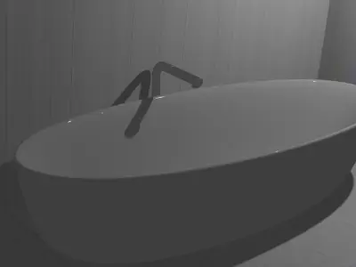 toitle bathroom with toilet and shower 3D model