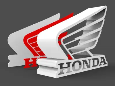 Motocyclette Honda Logo  Lamp 3D print model