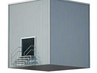 Metal booth - utility room 3D model