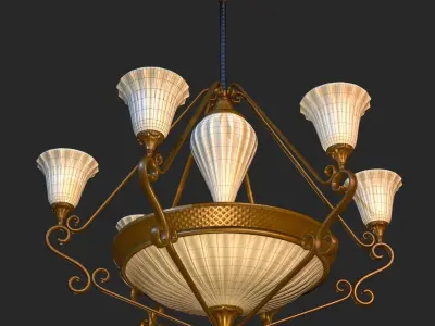 Vintage Light Pack PBR Game Ready Low-poly 3D model