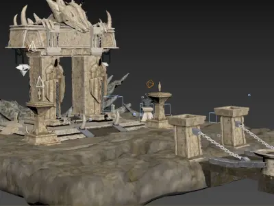 outland portal Low-poly 3D model