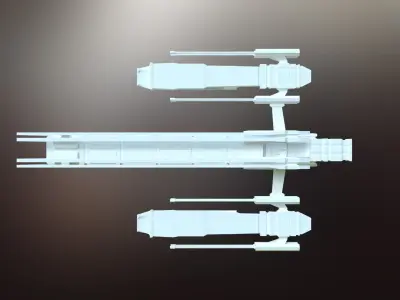 Sci-Fi War Spaceships collection Low-poly 3D model