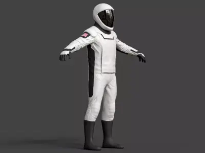  SpaceX Spacesuit SpaceX IVA Suit Dragon Starman 01 Low-poly 3D model